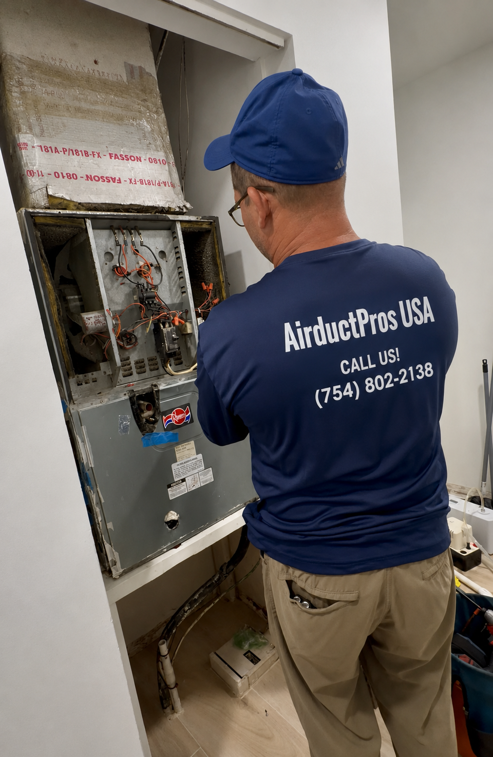 Air Duct Pros USA AC maintenance service on Bryant by Carrier condenser unit Parkland FL
