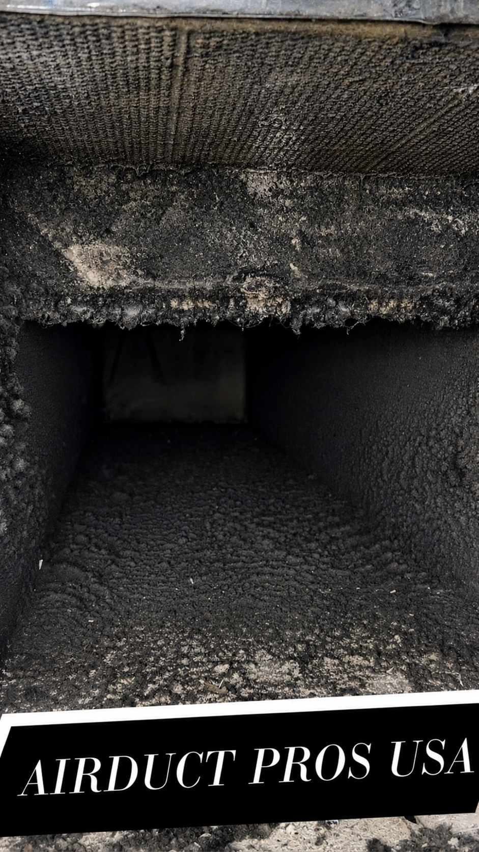 Before air duct cleaning — severely dirty air duct in Miami FL home — Air Duct Pros USA
